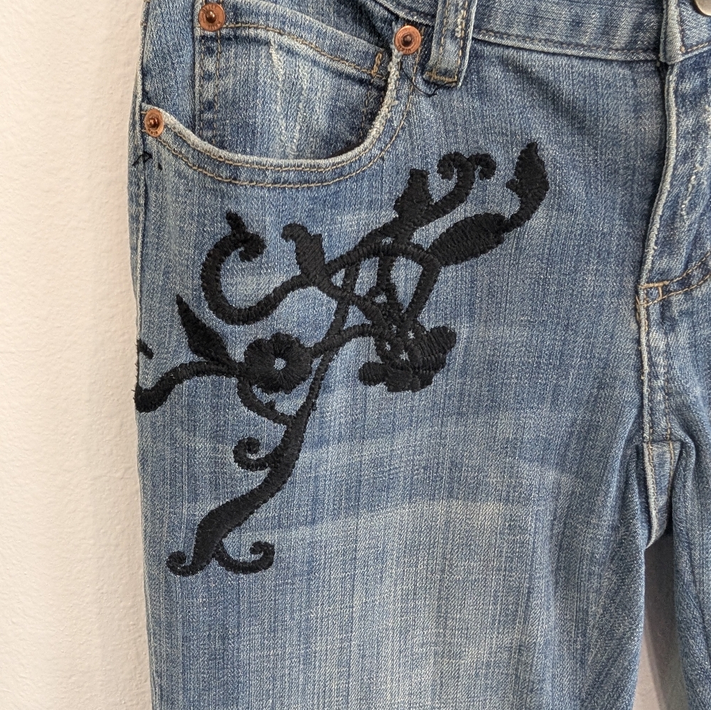 NOIR Tattoo Japanese Brand Flair Jeans Size 0R - Picture 6 of 9